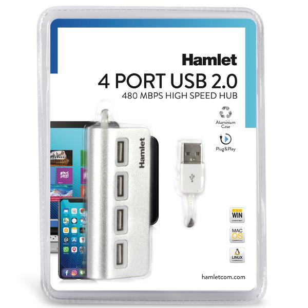 Hub USB 2.0 4 Porte Alluminio - immagine 5