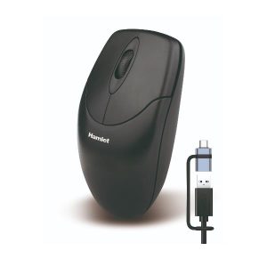 Mouse USB 1000 Dpi + USB-C Adapter