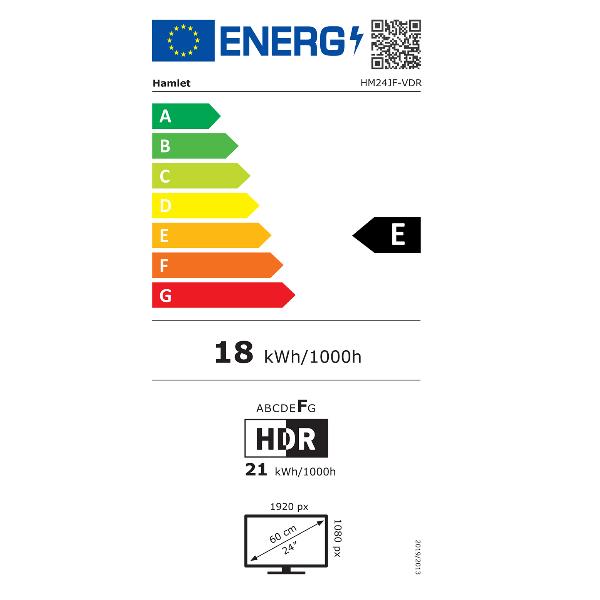 Monitor 23 8 FHD IPS HDMI VGA DP - immagine 8