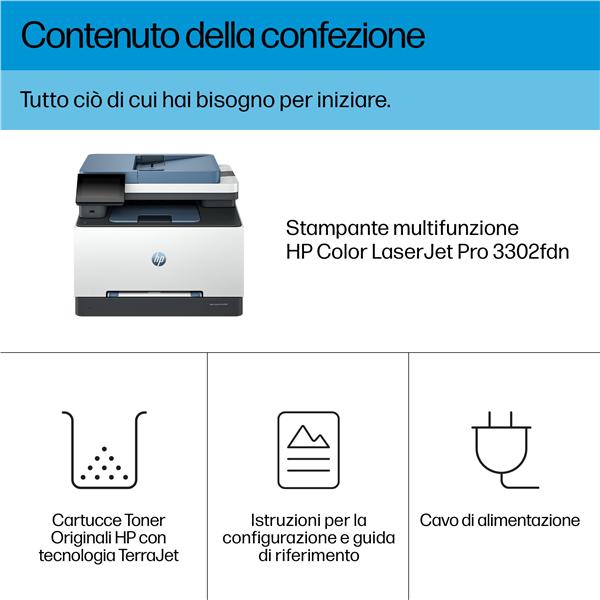 HP Color Laserjet Pro Multifunzione 3302Fdn - immagine 6