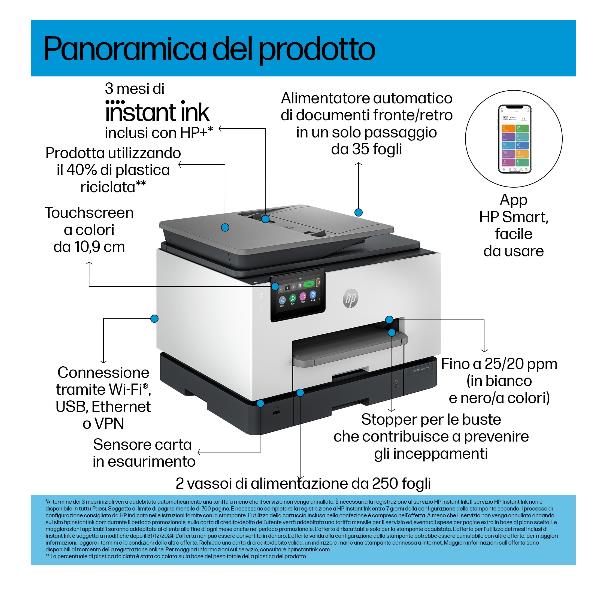 HP Officejet Pro 9132E All-In-One Printer - immagine 5