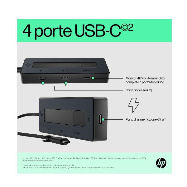 HP 4K USB-C Multiport Hub - Jara - immagine 5