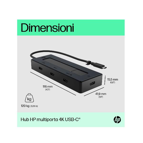 HP 4K USB-C Multiport Hub - Jara - immagine 4