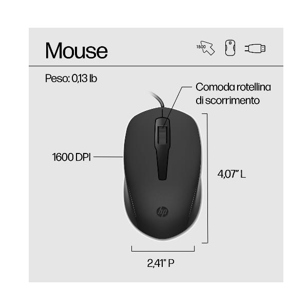 HP 150 Wired Mouse And Keyboard - immagine 4