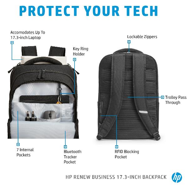 Zaino HP Renew Business Notebook 17 Bk6Pz - immagine 5
