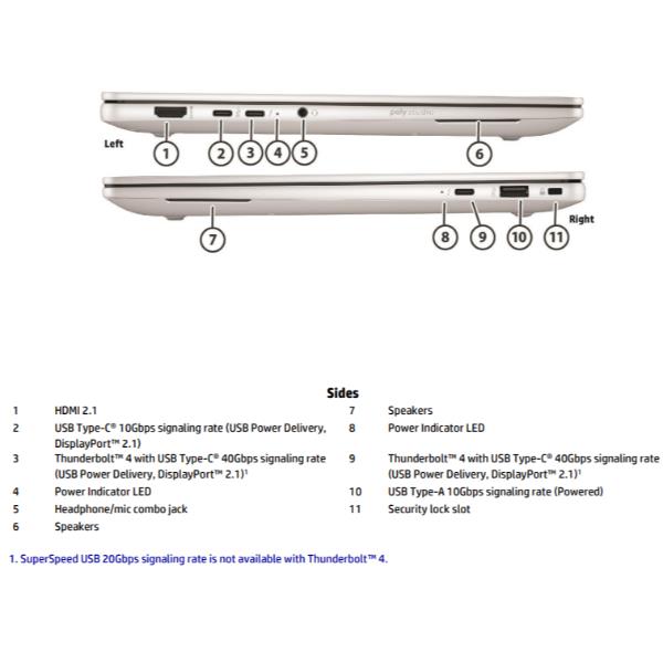 HP Ebxg1A14Ai Rai7P360 14 16Gb/1Tb - immagine 2