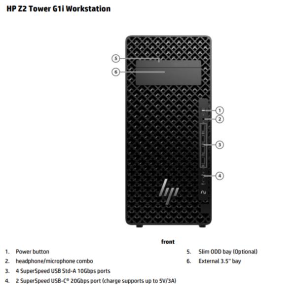 HP Z2 Twr G1I U7265 32Gb/1Tb A1000 - immagine 4