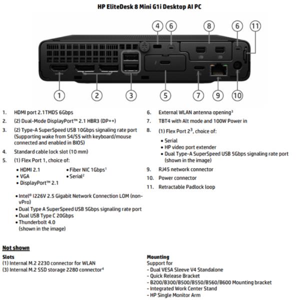 Emini8 G1I Ultra 7 32 1Tb W11P - immagine 4
