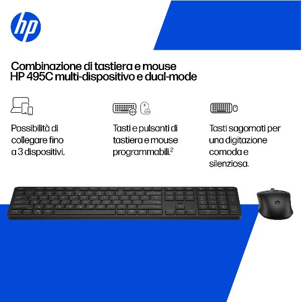 Kit Mouse Tastiera HP 495C Blk - immagine 2