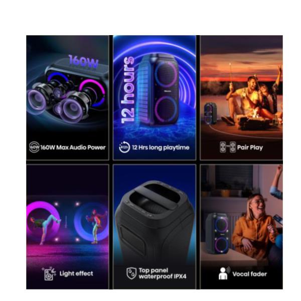 Party Speaker 160W Bluetooth Ipx4 - immagine 8
