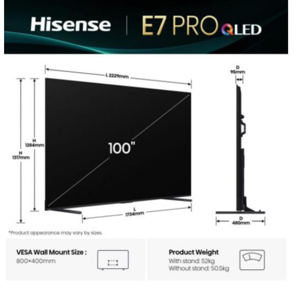 100 E7Q Pro Qled 4K UHD Smart 144Hz