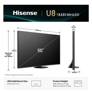 55 U8Q Mini LED 4K UHD Smart 165Hz