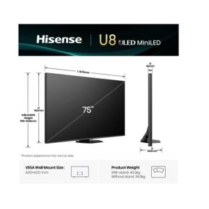 75 U8Q Mini LED 4K UHD Smart 165Hz