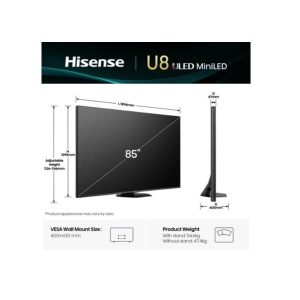 85 U8Q Mini LED 4K UHD Smart 165Hz