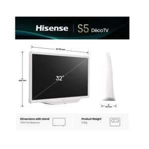 32 S5Q Deco Bianco FHD Qled Vidaa