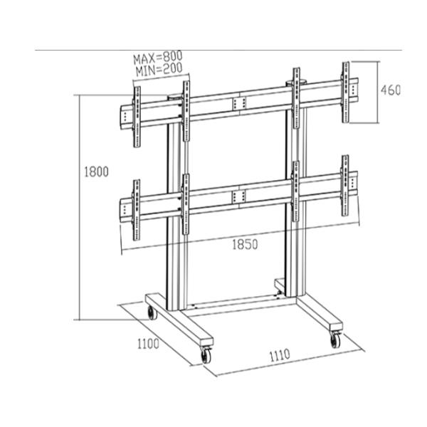 Carrello Videowall 2X2 - immagine 3