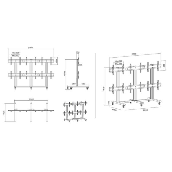 Carrello Videowall 2 3 40-65? - immagine 5