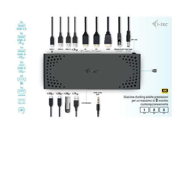 USB-C Triple Displaydock Gen2 Pd100 - immagine 4