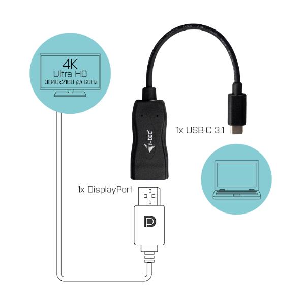 USB-C DP Adapter 4K/60 Hz - immagine 3