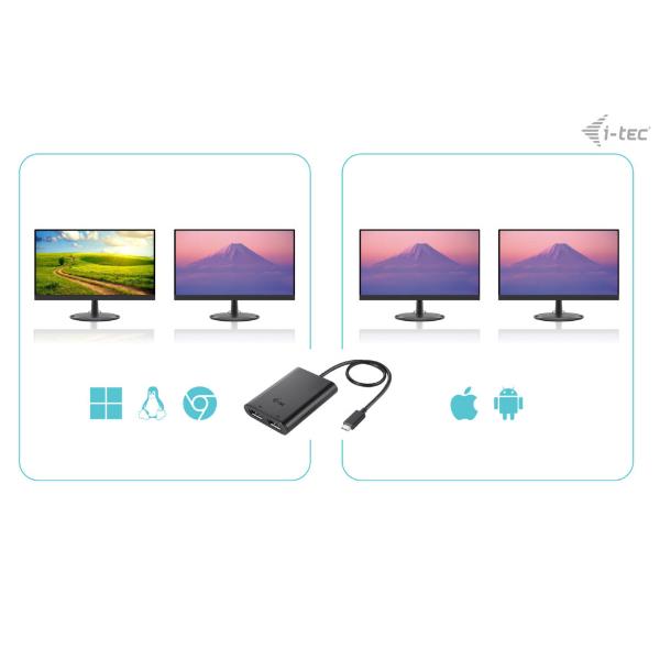 USB-C Dual4K/60Hz DP Videoadapter - immagine 5
