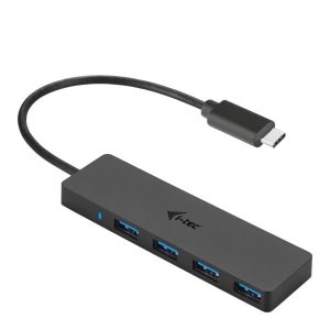 USB 3.1 Type C Slim 4 Port-Bk