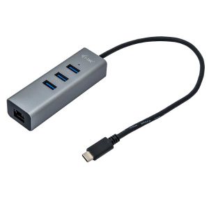USB-C Metal 3 Port+Ethernet Adapt