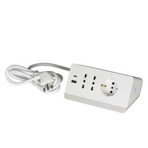Multip Scrivania USB+Int Bianco