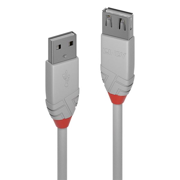 Prolunga USB 2.0 Am Af Grigio 5M - immagine 2