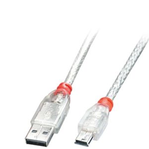 Cavo USB 2.0 A/Mini-B, Trasp. 0,2M