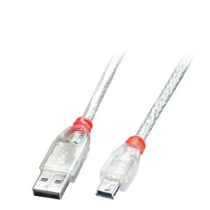 Cavo USB 2.0 A/Mini-B, Trasp. 1M