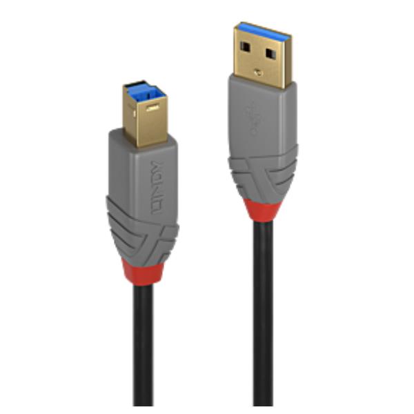 3M USB 3.1 Gen1 Kabel A/B, Anthra - immagine 2