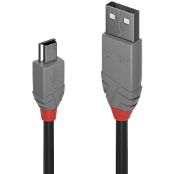 3M USB 2.0 Kabel A/Mini-B, Anthra