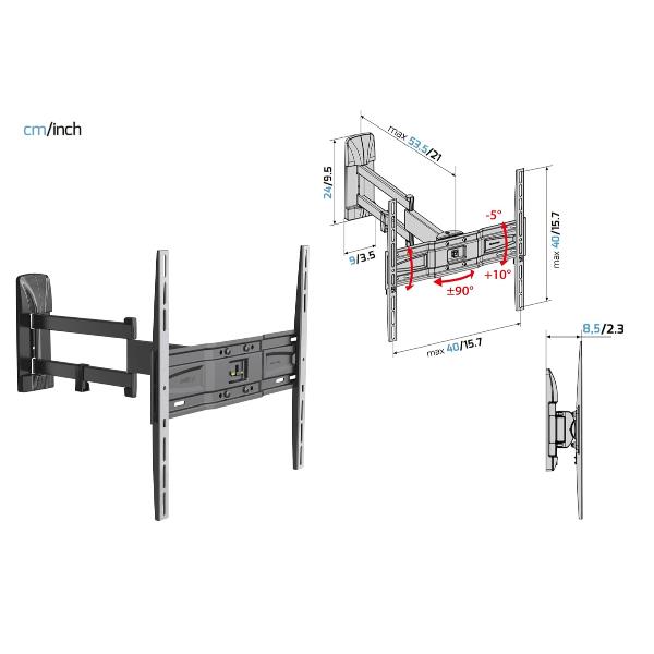 Staffa Parete Slimstyle Plus 400Sdr - immagine 6