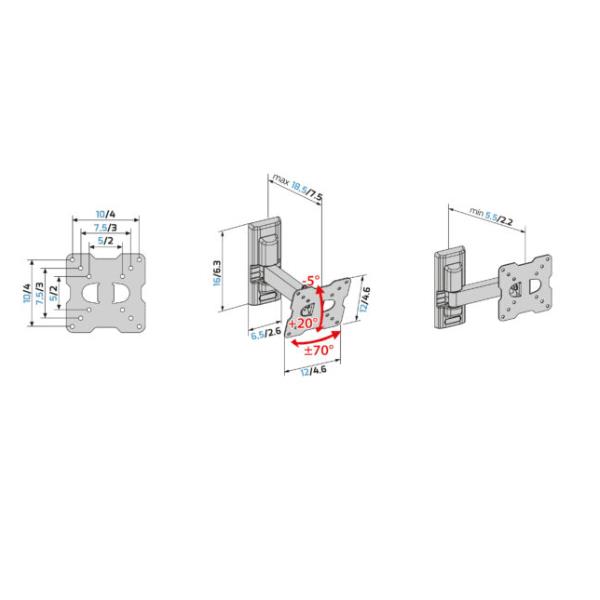 Staffa Muro Flatstyle Fr 100 - immagine 6