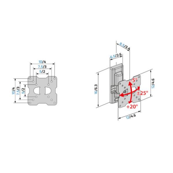 Staffa Muro Flatstyle Ftr 100 - immagine 4