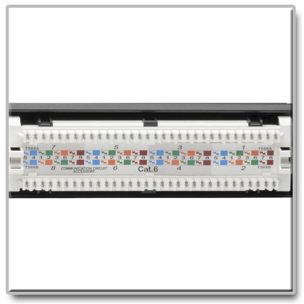 Cat6 24-Port Patch Panel - PoE+ Com - immagine 3