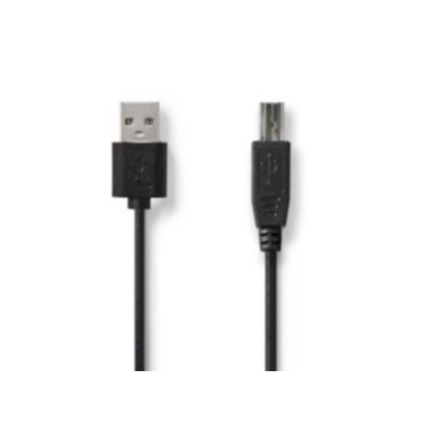 Cavo USB A-B 2.0 Nero 3 Mt