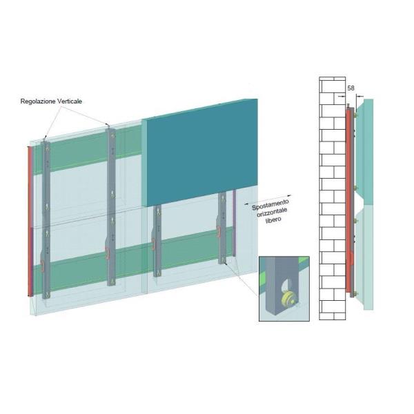 Str.videowall 2X2 Per 55 - immagine 3