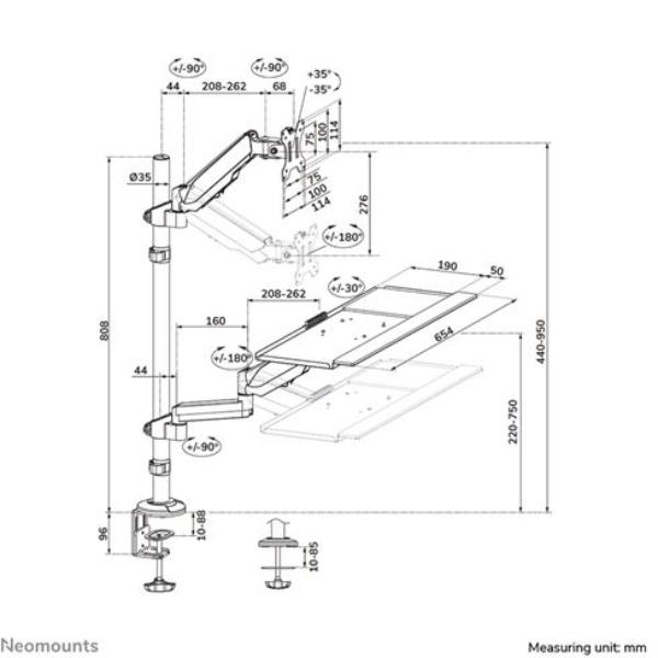 Braccio Ds90-325 Nero Notebook - immagine 6