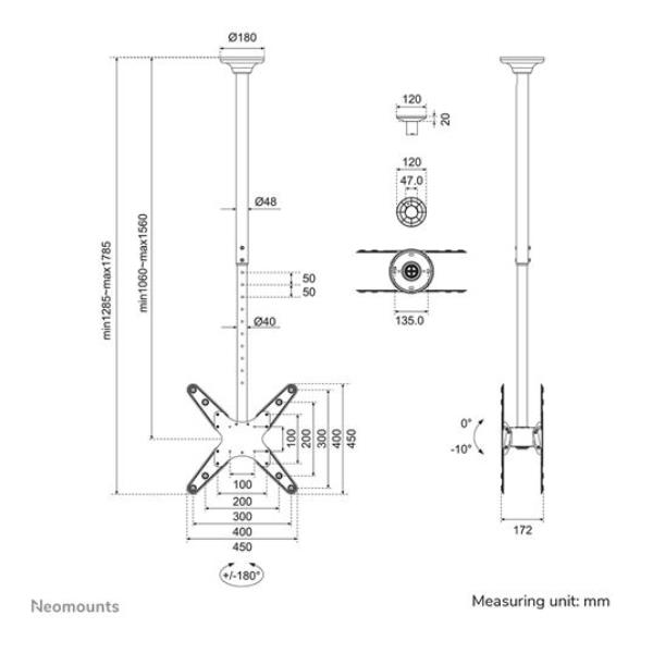Supporto A Soffitto Fpma-C340 - immagine 8