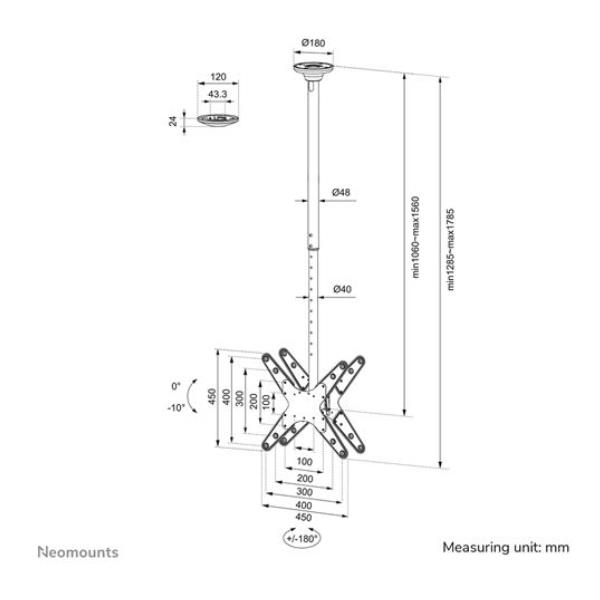 Supporto A Soffitto Fpma-C340 - immagine 7