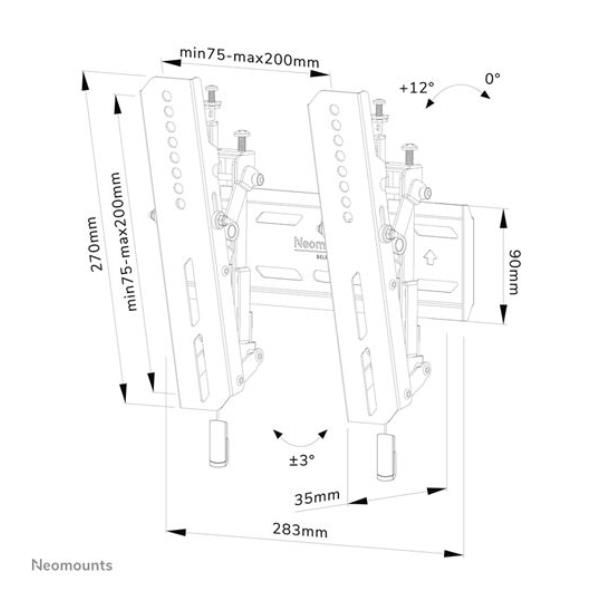 Supporto A Parete 200X200 50Kg - immagine 2