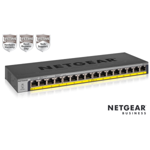 16Pt PoE/PoE+Gigabit Unmanaged Swch