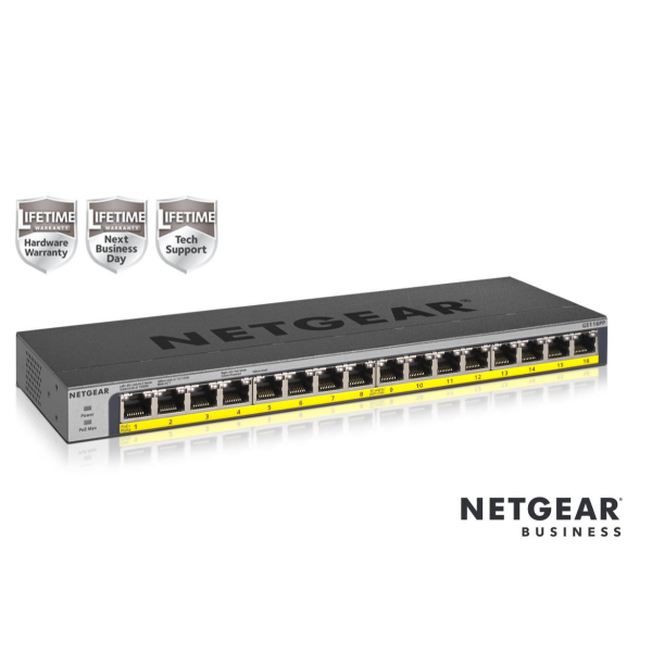 16Pt PoE/PoE+Gigabit Unmanaged Swch - immagine 5