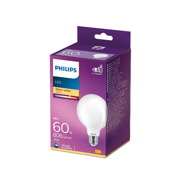 LED Globo Vetro 60W E27 2700K No - immagine 2