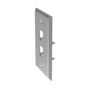 Placca Per 2 Minicom Inox