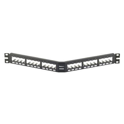 Pann.1U Angol.per 24 Rj45S Nero - immagine 2