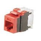 Presa Netkey Rj45U Cat.6A Rosso