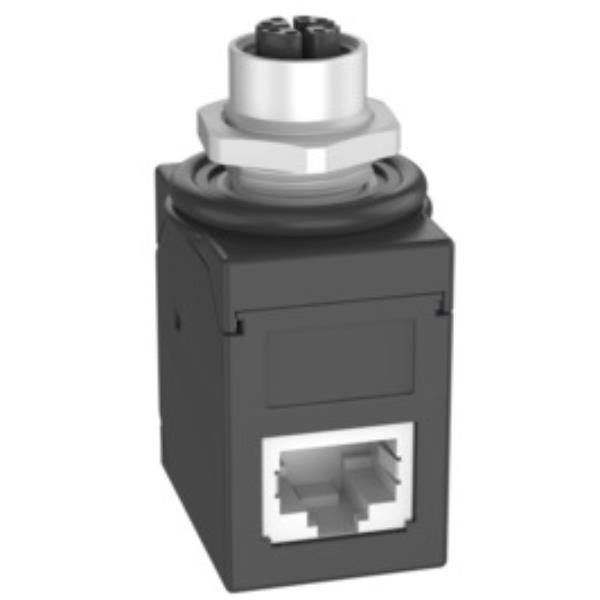 Adatt.rj45/M12 Cat.6A Angolato