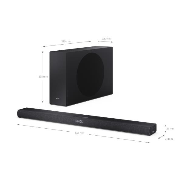 Soundbar 2.1 65Cm 360W Sub Wireless - immagine 2
